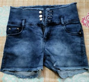 High Waisted Denim Shorts