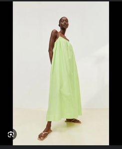 H&amp;M Green Linen Blend Dress