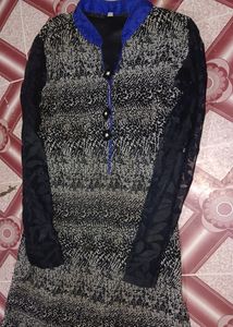 Full Sleeves Black Kurti