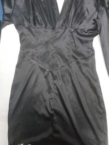 URBANIC Black Party Bell Sleeve Bodycon Mini Dress
