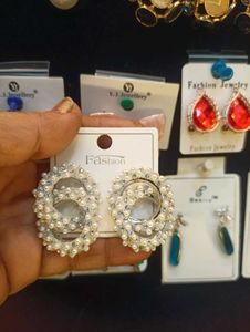 Pearl Circle Earrings