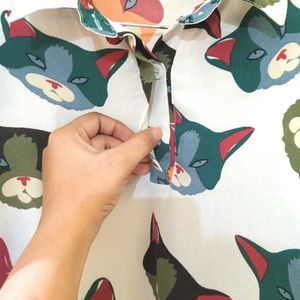 Cat Print Top
