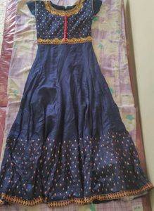 Elegant Blue Ethnic Dress (Set of 2)