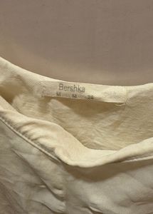 Bershka White Flowy Top