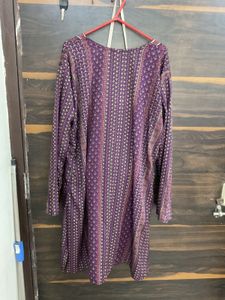 Elegant Purple Printed Kurta