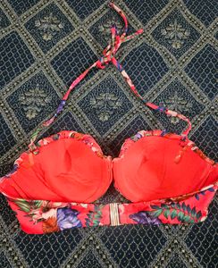 Floral Halter Bikini Top