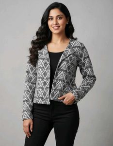 Patterned Black & White Jacket