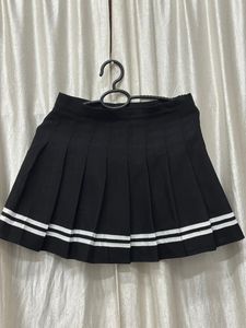 Black Pleated Mini Skirt