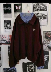 Burgundy Polo Sweater