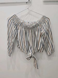 Striped Off-Shoulder Top