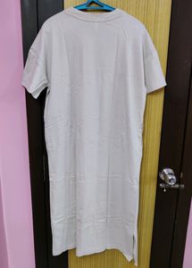 H&amp;m Beige Color A-line Dress (XL)