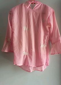 Pink Embroidery Top