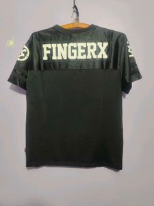 Fingerhawk black and white Fingercrox jersey