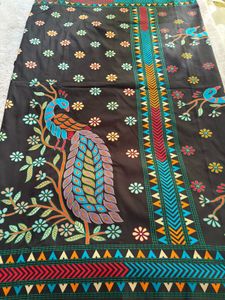 Brand New Black Saree with Attached blouse piece