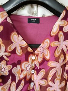 Floral Print Sheer Crop Top