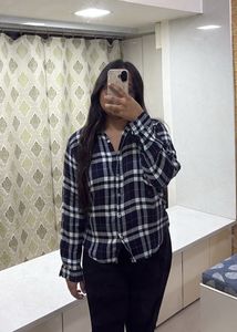 ZARA Plaid Button-Up Shirt