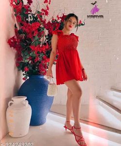 Red Tie-Strap Sundress