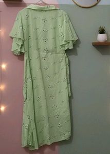 Green Floral Print Dress