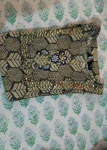 Embroidered Leaf Print Kurti