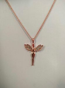 Rose Gold Angel Wing Necklace