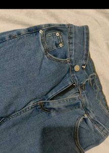 Slit Hem Flare Jeans