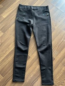 Black Zipper Accent Pants