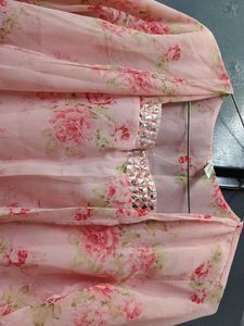 Floral Chiffon Midi Dress