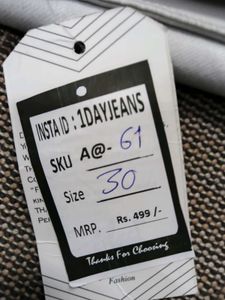 A@61 Size-30 Straight Jeans