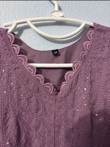 Embroidered Long Sleeve Kurta