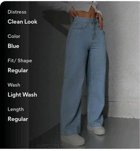 casual All match whased loose straight leg women D