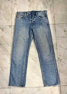 H&M STRAIGHT FIT BLUE JEANS SIZE 32