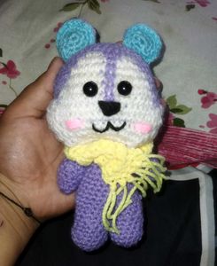 Crochet Squirrel Plushie with Scarf