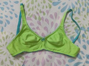 Clovia Non Padded Bra - Parrot Green Blue Coloured Bra - New Unused