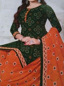 Green Orange 🧡 Bandhini Special
