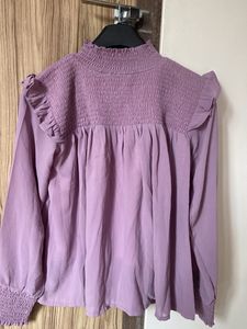 Lavender Ruffle Top