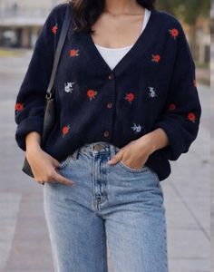 Floral Knit Cardigan