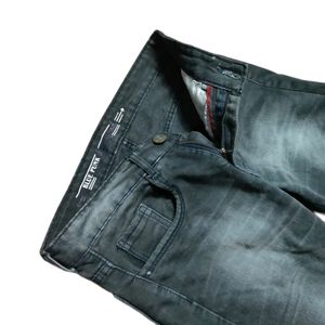 Charcoal Grey Washed Stylish Jeans