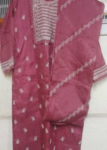 Onion Peel Color Kota Kurthi With Duppatta