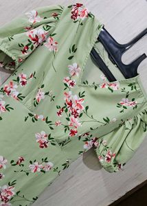 Floral Puff Sleeve Mini Dress