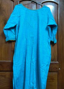 Blue Yellow Kurta Set