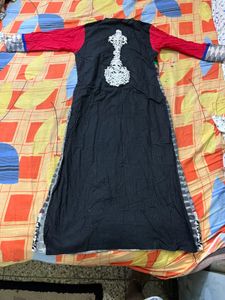 Embroidered Ikat Style Tunic Kurti