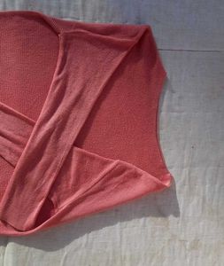Coral Sweater with Pockets