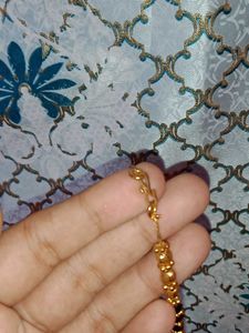 Elegant Beaded Necklace &amp; Gold Plated Chain