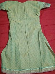 Green Embroidered Kurti with attractive design in