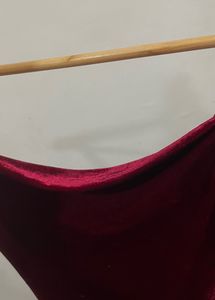 Maroon Velvet Bodycon Mini Dress
