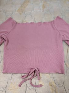 Pink Off-Shoulder Top