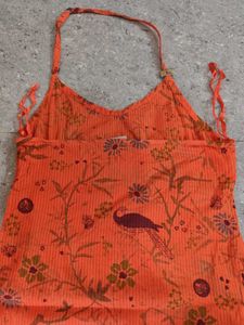 Beautiful Printed Halter Neck Kurti Top