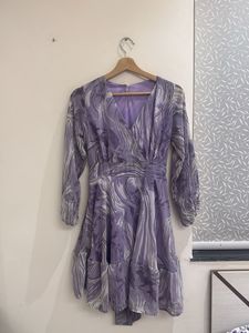 Purple Print Dress