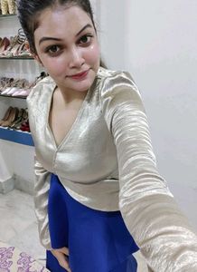 Satin Wrap Top