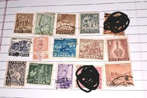 13 Rare, Antique Indian Stamps